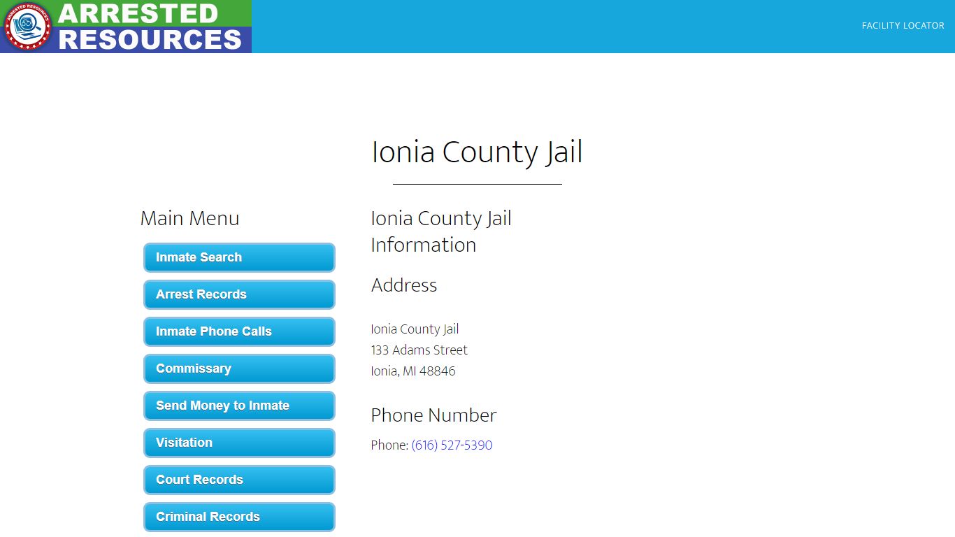 Ionia County Jail - Inmate Search - Ionia, MI - Arrested Resources